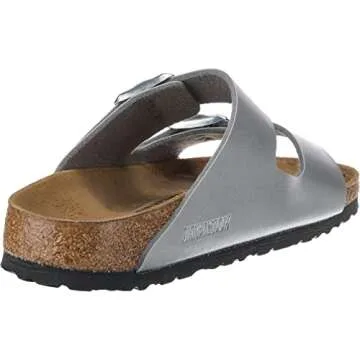BIRKENSTOCK Women's Silver Mules Sandals for Maximum Comfort