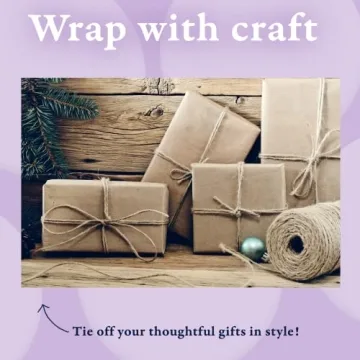 BeCraftee Jute Twine 2mm Thick - 656 Feet Long for Crafts