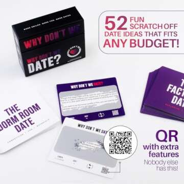 Why Don't We - Scratch off Date Ideas - Fun Anniversary wedding Gift: 52 Fun & Romantic date night idea for couples. Unique Couples gift for birthdays & newlyweds.