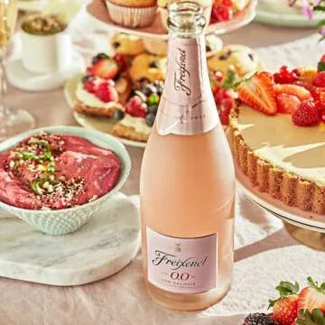 Freixenet Alcohol Removed Non-Alcoholic Rosé Sparkling Champagne Wine - Premium Zero Alcohol Elegan...