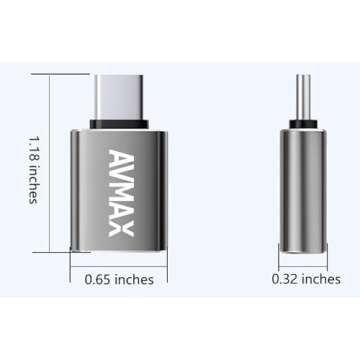 AVMAX USB Adapter 4 Pack for Fast Data Transfer and Charging