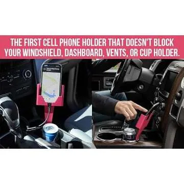 Adjustable Cell Phone Cup Holder - Secure & Stylish