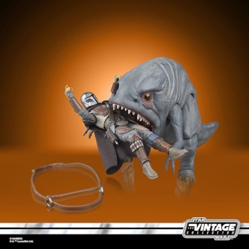 STAR WARS The Vintage Collection Blurrg & The Mandalorian, The Mandalorian 3.75 Inch Collectible Action Figure 2-Pack