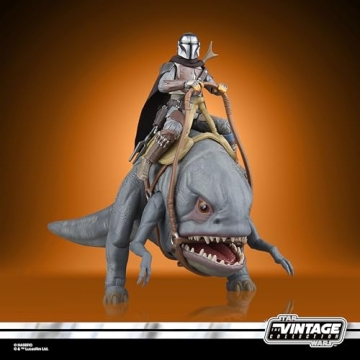 STAR WARS The Vintage Collection Blurrg & The Mandalorian, The Mandalorian 3.75 Inch Collectible Action Figure 2-Pack