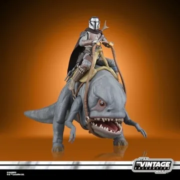 STAR WARS The Vintage Collection Blurrg & The Mandalorian, The Mandalorian 3.75 Inch Collectible Action Figure 2-Pack