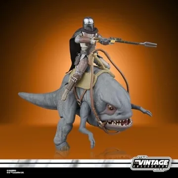 STAR WARS The Vintage Collection Blurrg & The Mandalorian, The Mandalorian 3.75 Inch Collectible Action Figure 2-Pack