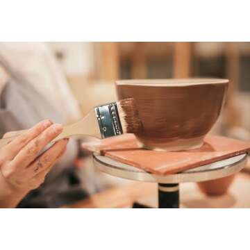 7 Pcs Pottery Glaze Tools, Pottery Tools and Supplies, Ceramic Brush Sets, Underglaze Brushes for Pottery, Watercolor Wool Paintbrush Sets for Students, Adults, Kids