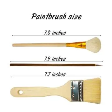 7 Pcs Pottery Glaze Tools, Pottery Tools and Supplies, Ceramic Brush Sets, Underglaze Brushes for Pottery, Watercolor Wool Paintbrush Sets for Students, Adults, Kids