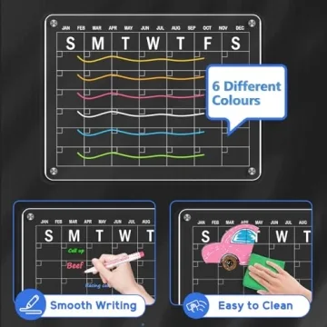 WALGLASS Acrylic Fridge Calendar for Smart Organization