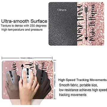 Inspirational Quote Mouse Pad Stay Positive Motivational Desk Accessory