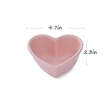 Heart-Shaped Ceramic Pudding Bowl for Elegant Desserts