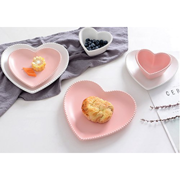 Heart-Shaped Ceramic Pudding Bowl for Elegant Desserts