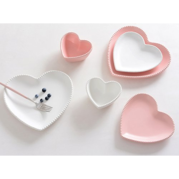 Heart-Shaped Ceramic Pudding Bowl for Elegant Desserts