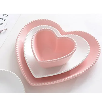 Heart-Shaped Ceramic Pudding Bowl for Elegant Desserts