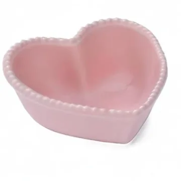 Heart-Shaped Ceramic Pudding Bowl for Elegant Desserts