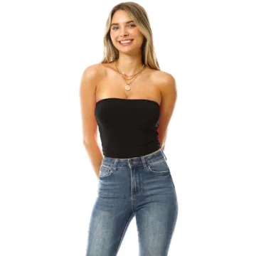 MixMatchy Women's Double Layered Bandeau Top for Versatile Style