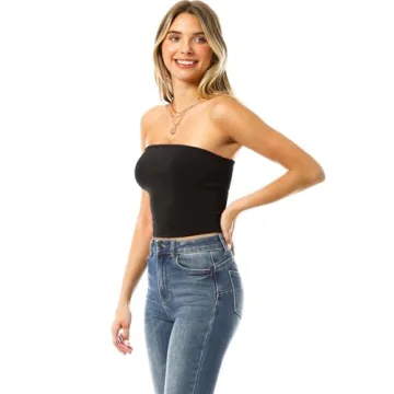MixMatchy Women's Double Layered Bandeau Top for Versatile Style