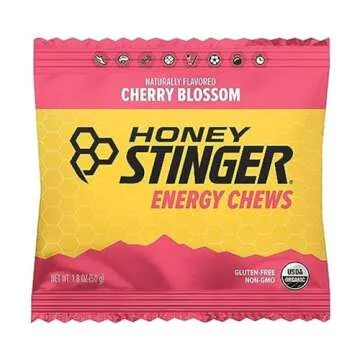 Honey Stinger Organic Cherry Blossom Energy Chews | Gluten Free, Caffeine Free, 12 Pack