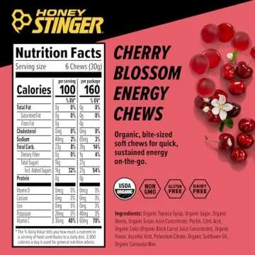 Honey Stinger Cherry Blossom Energy Chews for Active Lifestyles