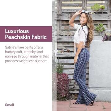 SATINA High Waisted Flare Leggings - Comfortable & Versatile Yoga Pants