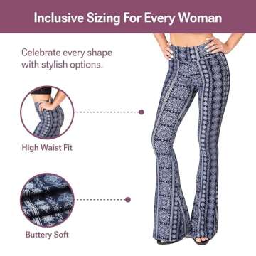 Stylish SATINA High Waisted Flare Leggings for Women