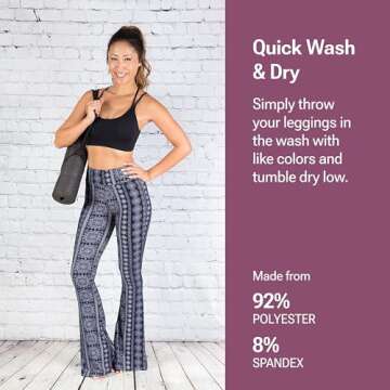 Stylish SATINA High Waisted Flare Leggings for Women