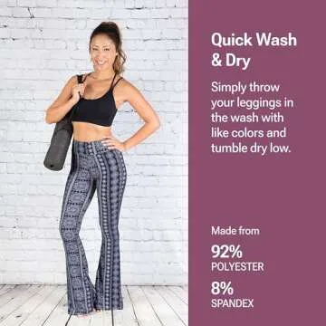 Stylish SATINA High Waisted Flare Leggings for Women