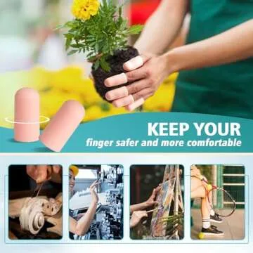 Pnrskter Finger Cots Finger Covers - New Material Finger Sleeves, Support Finger Protectors(8pcs) Great for Finger Arthritis, Finger Cracking, Hand Eczema and Other Finger Pain Relief(Nude, Medium)