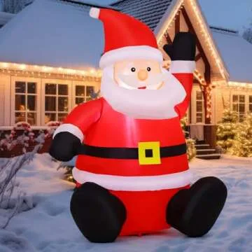 COMIN 4 FT Magical Christmas Inflatable Santa Decoration