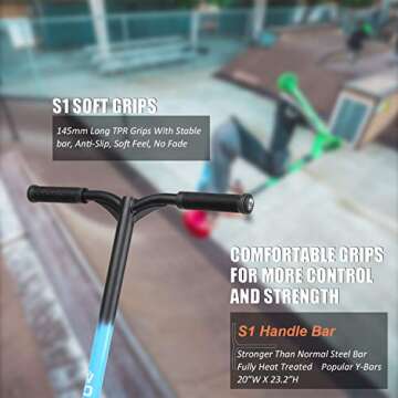 VOKUL S1 Pro Scooters - Beginner Stunt Scooter | Trick Scooter for Kids 7 Years and Up - Durable Freestlye Scooter for Boys and Grils - Nice Color,Durable