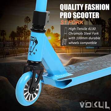 VOKUL S1 Pro Scooters - Beginner Stunt Scooter | Trick Scooter for Kids 7 Years and Up - Durable Freestlye Scooter for Boys and Grils - Nice Color,Durable