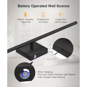 Battery Operated Wall Sconce with Remote Control Set of Two