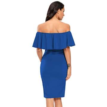 Jezero Women's Off Shoulder Maternity Dress for Baby Shower