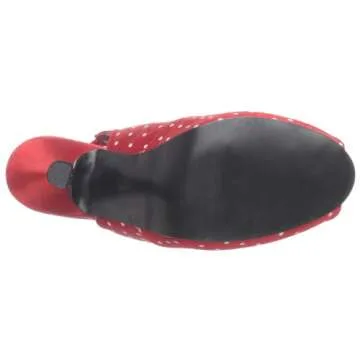 Pleaser Women's Cutiepie-03/R Platform Sandal,Red Polka Dot,7 M US