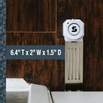 SABRE 120 dB Wedge Door Stop Security Alarm, Extremely Loud Wireless Alarm Siren Audible Up to 1,500 Ft., Non-Skid Pad, Compact Alarm Great for Home, Travel, Apartment or Dorm