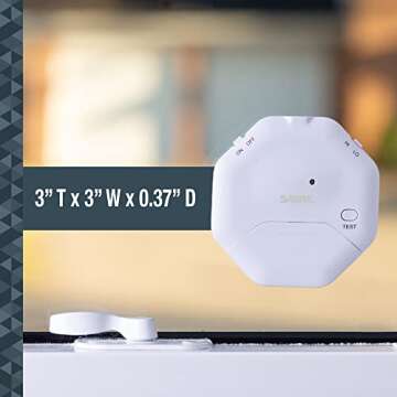 SABRE 120 dB Wedge Door Stop Security Alarm, Extremely Loud Wireless Alarm Siren Audible Up to 1,500 Ft., Non-Skid Pad, Compact Alarm Great for Home, Travel, Apartment or Dorm