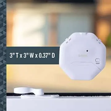 SABRE 120 dB Wedge Door Stop Security Alarm, Extremely Loud Wireless Alarm Siren Audible Up to 1,500 Ft., Non-Skid Pad, Compact Alarm Great for Home, Travel, Apartment or Dorm