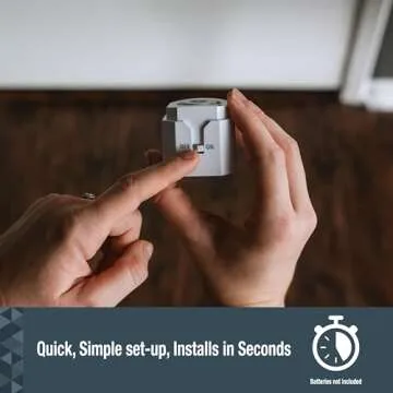 SABRE 120 dB Wedge Door Stop Security Alarm, Extremely Loud Wireless Alarm Siren Audible Up to 1,500 Ft., Non-Skid Pad, Compact Alarm Great for Home, Travel, Apartment or Dorm