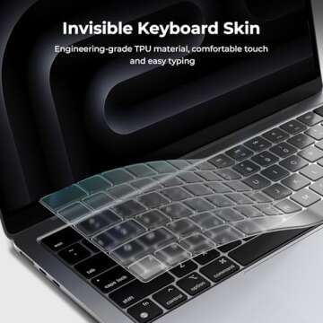 EooCoo Premium Keyboard Cover Skin Ultra Thin Protector Compatible with 2025-2021 MacBook Pro 14" 16...
