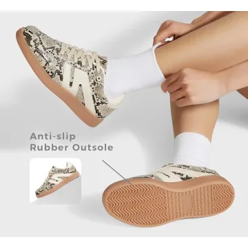 Suede & Leather Lucky Step Retro Sneakers for Women