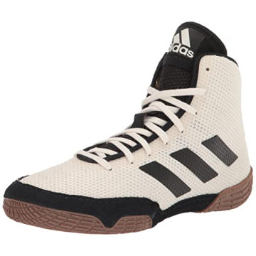 adidas Men's Tech Fall 2.0 Wrestling Shoe, Chalk White/Black/Gum, 9.5