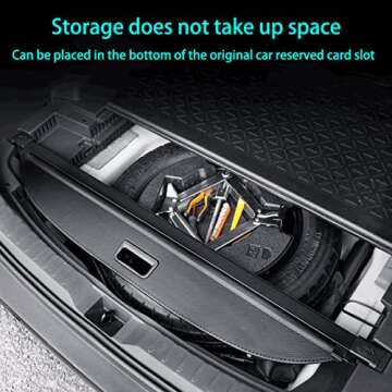 Viwinka RAV4 Cargo Cover Compatible with 2019 2020 2021 2022 Toyota Rav4 Accessories Retractable Trunk Security Cover Shielding Shade (Black/Canvas)