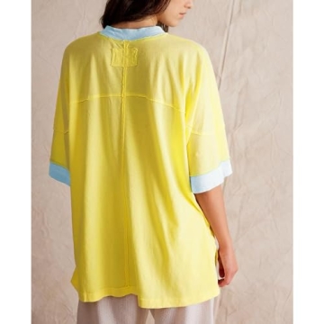 Songling Women's Oversized Cotton Summer Tee Shirt
