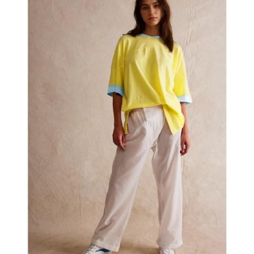 Songling Women's Oversized Cotton Summer Tee Shirt