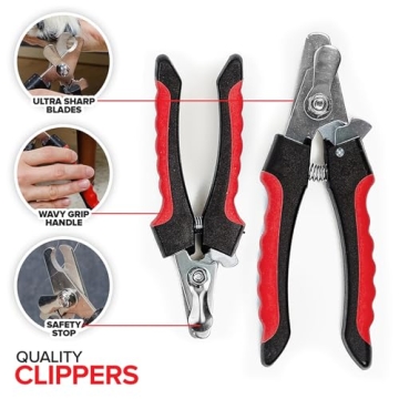 12-Piece Dog Grooming Kit with Adjustable Arm for Home