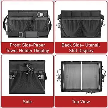 FANGSUN Grill Caddy for Easy Outdoor Cooking Organization