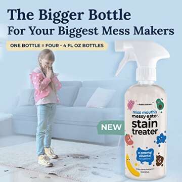 Miss Mouth's Messy Eater Stain Treater - 2 Pack Stain Remover Spray and 16oz Bottle