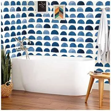 HAOKHOME Peel and Stick Watercolor Wallpaper, 17.7" x 9.8'