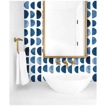 HAOKHOME Peel and Stick Watercolor Wallpaper, 17.7" x 9.8'