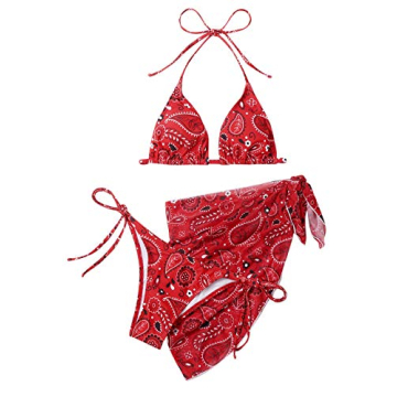 Stylish SweatyRocks Women's 3 Piece Swimsuit Set for Summer